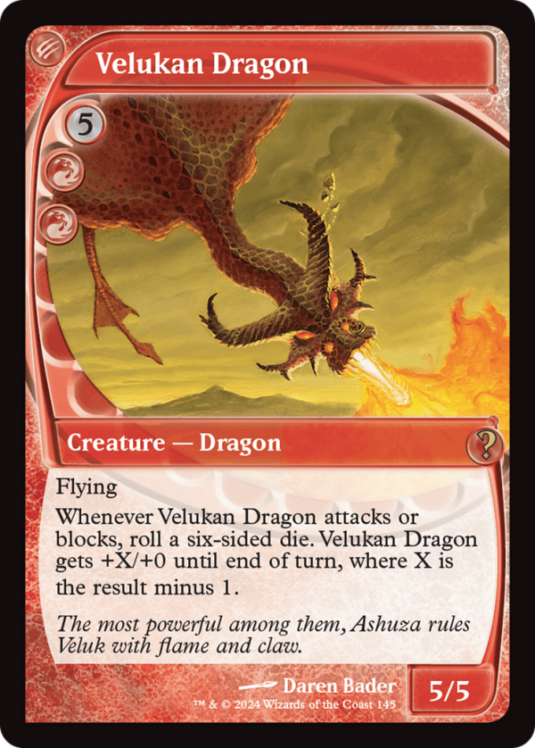 Velukan Dragon (Future Sight) [Mystery Booster 2] Hot on Sale