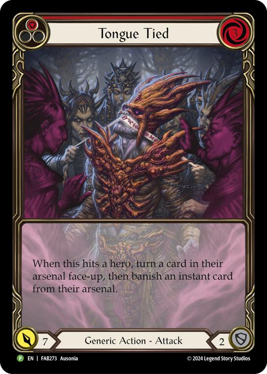 Tongue Tied (Extended Art) [FAB273] (Promo)  Rainbow Foil Supply