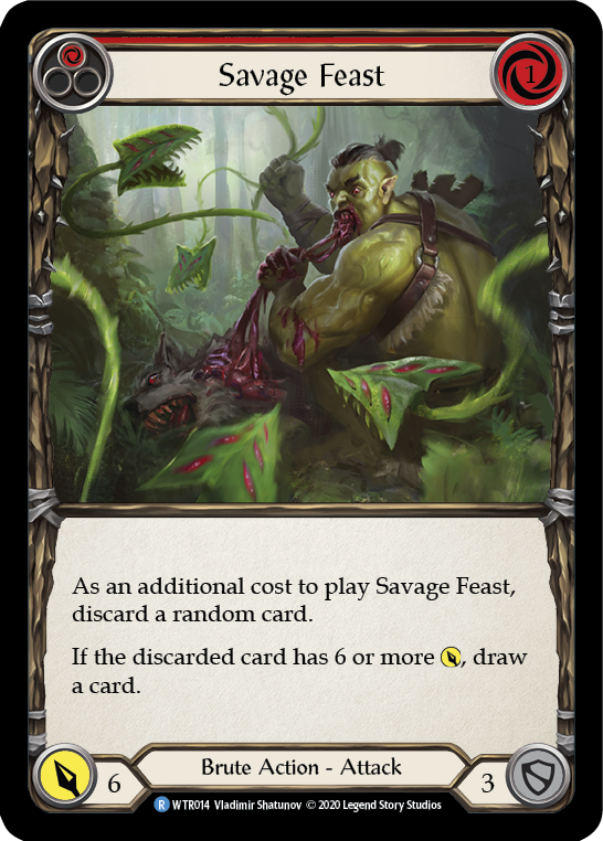 Savage Feast (Red) [U-WTR014] (Welcome to Rathe Unlimited)  Unlimited Rainbow Foil Online Sale