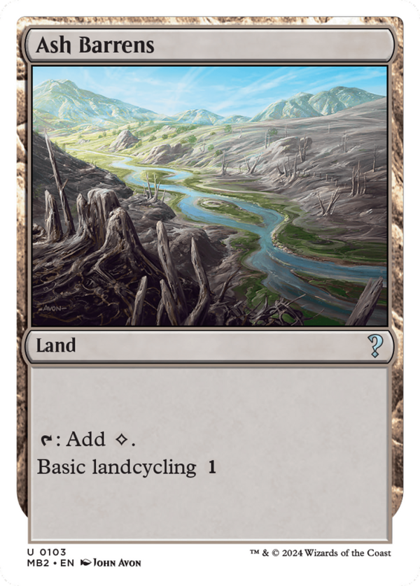 Ash Barrens (White Border) [Mystery Booster 2] Online Hot Sale