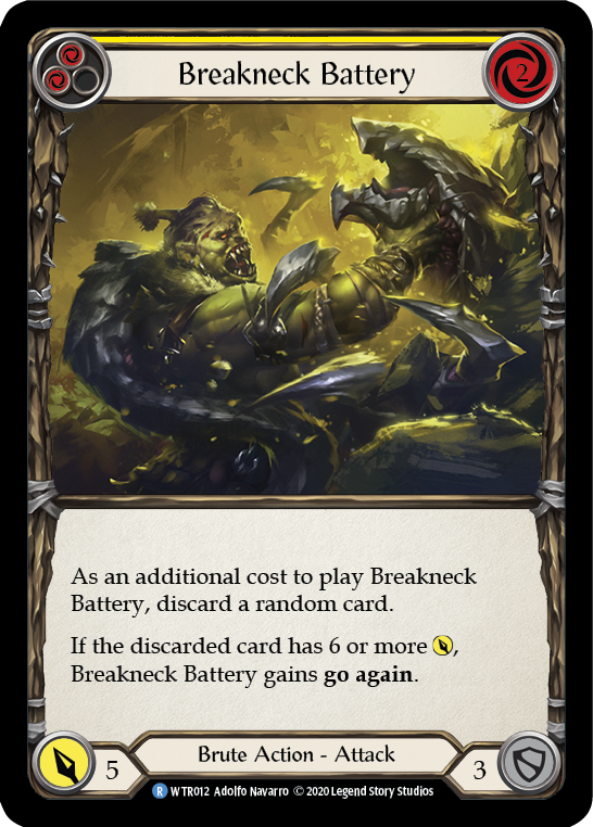 Breakneck Battery (Yellow) [U-WTR012] (Welcome to Rathe Unlimited)  Unlimited Rainbow Foil Sale