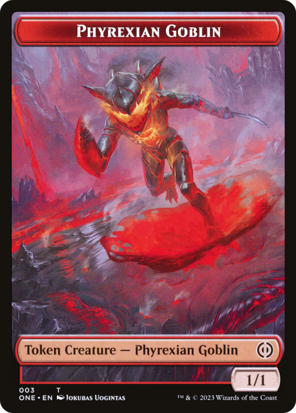 Phyrexian Goblin    Poison Counter Double-Sided Token [Phyrexia: All Will Be One Tokens] For Sale