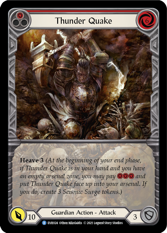 Thunder Quake (Red) [EVR024] (Everfest)  1st Edition Extended Art Rainbow Foil For Discount