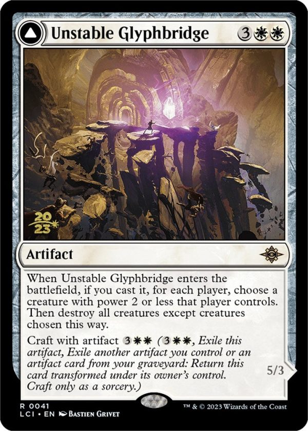 Unstable Glyphbridge    Sandswirl Wanderglyph [The Lost Caverns of Ixalan Prerelease Cards] Fashion