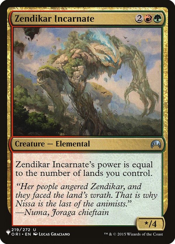 Zendikar Incarnate [The List] Cheap