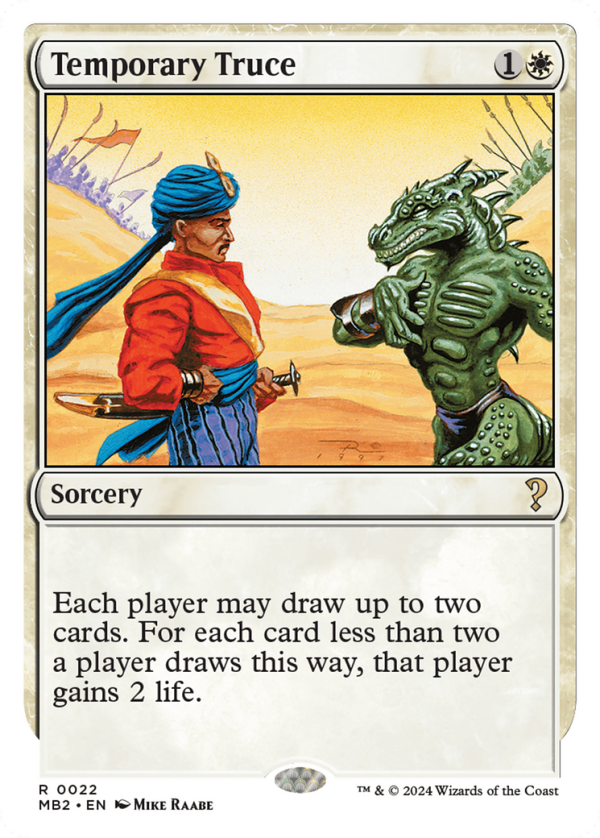 Temporary Truce (White Border) [Mystery Booster 2] Hot on Sale