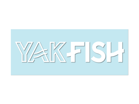 #YAKFISH Logo - 6  White Decal Sale