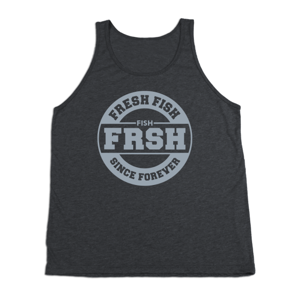 #FRESHFISH TriBlend Tank Top - Gray Print Online Sale