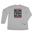 #RUNFISHRUN YOUTH Performance Long Sleeve Shirt - Black on Sale