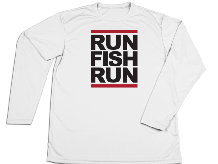 #RUNFISHRUN YOUTH Performance Long Sleeve Shirt - Black on Sale