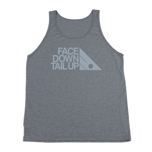 #FACEDOWNTAILUP TriBlend Tank Top - Gray Print For Cheap