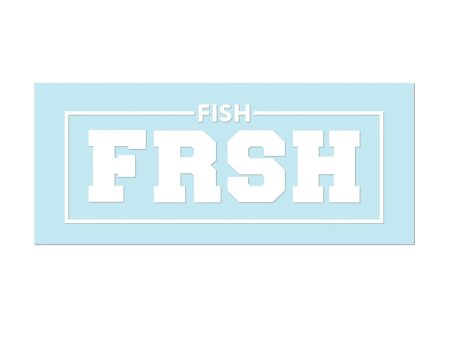 #FISHFRSH - 6  White Decal Online now