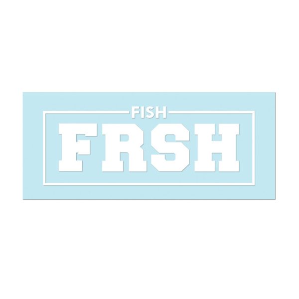 #FISHFRSH - 6  White Decal Online now