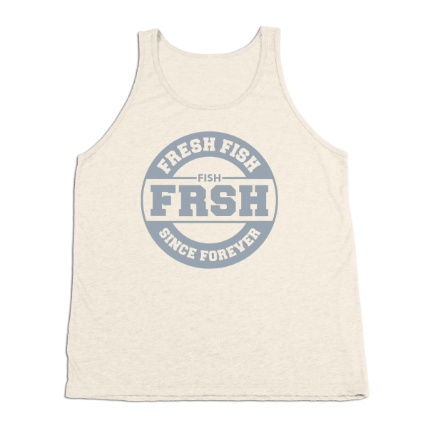 #FRESHFISH TriBlend Tank Top - Gray Print Online Sale