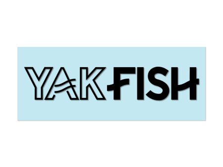 #YAKFISH Logo - 11  Black Decal Online now