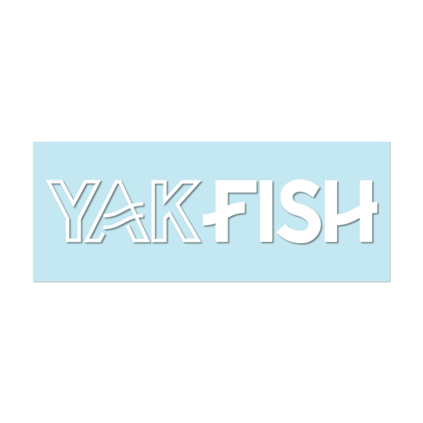 #YAKFISH Logo - 11  White Decal Online Hot Sale