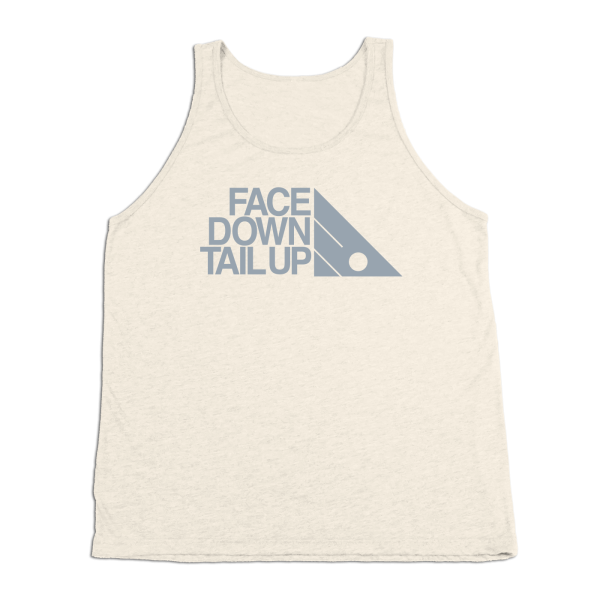 #FACEDOWNTAILUP TriBlend Tank Top - Gray Print For Cheap