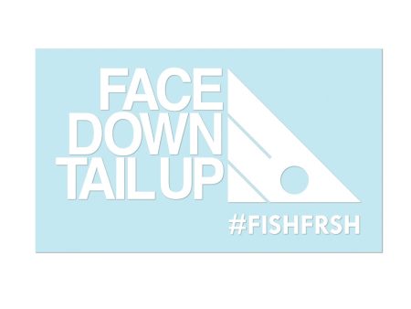 #FACEDOWNTAILUP - 6  White Decal Online Hot Sale