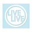 #LIVELIVE LOGO - 3.5  White Decal Fashion