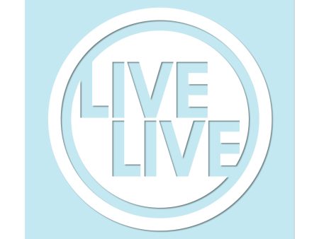 #LIVELIVE LOGO - 3.5  White Decal Fashion