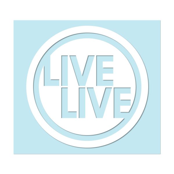 #LIVELIVE LOGO - 3.5  White Decal Fashion