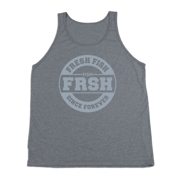 #FRESHFISH TriBlend Tank Top - Gray Print Online Sale