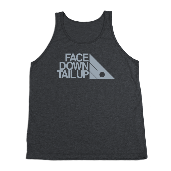 #FACEDOWNTAILUP TriBlend Tank Top - Gray Print For Cheap