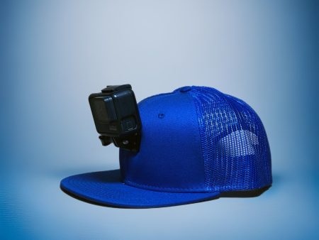 #ActionHatCustom: Blue Mesh Flat Bill Online now